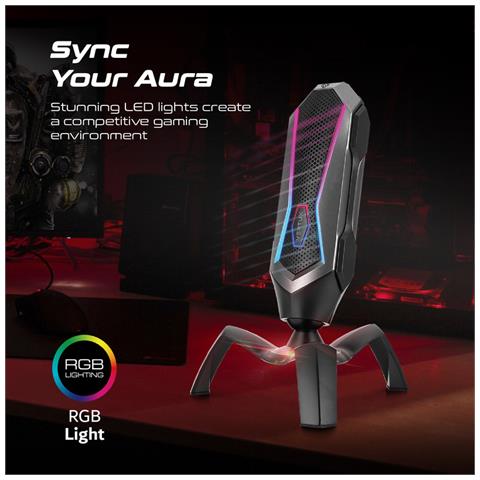 Microfono Da Gaming Marshal Cardioide, 8 Modi Rgb, Controllo Tattile, Silenziatore One Touch - Foto 2