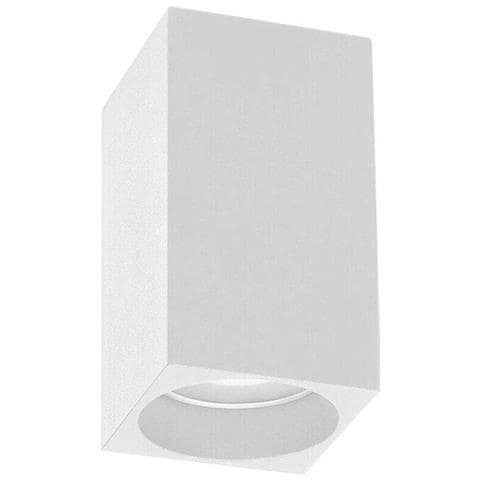 Portafaretto Da Soffitto In Gesso Attacco Gu10 Porta Faretto A Cubo Bianco - Foto 1