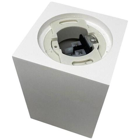 Portafaretto Da Soffitto In Gesso Attacco Gu10 Porta Faretto A Cubo Bianco - Foto 2