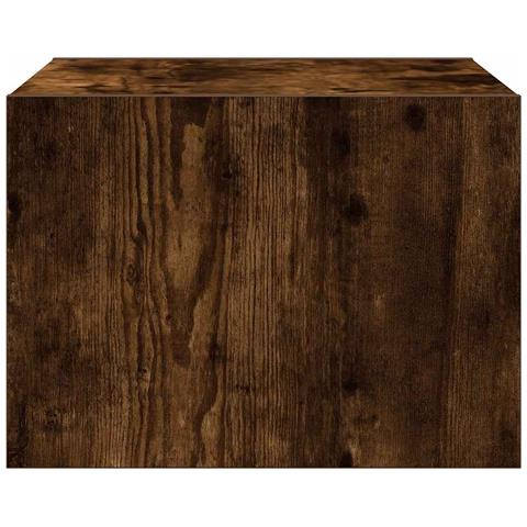 Comodino a Parete con luci LED Rovere Fumo - Foto 2