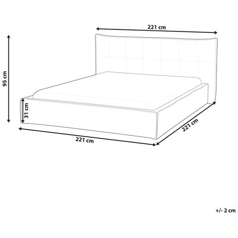 Letto Ad Acqua Lino Sintetico Lestre 180 X 200 Cm Bianco Sporco - Foto 6