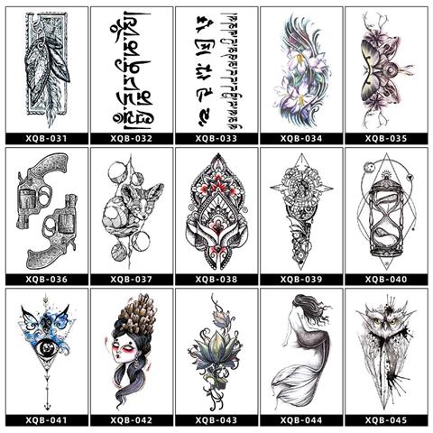 Adesivo Per Tatuaggio Temporaneo Nero, Body Art Realistica E Impermeabile 10 - Foto 2
