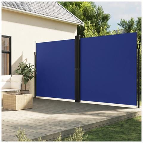 Tenda Da Sole Laterale Retrattile Blu 220x600 Cm - Foto 1