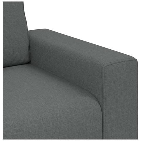Divano a 2 Posti Grigio Scuro 140 cm in Tessuto - Foto 2