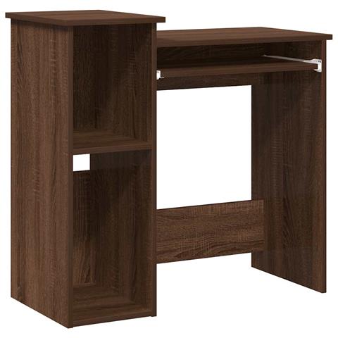 Scrivania Mensole Rovere Marrone 84x40x78 Cm Legno Multistrato - Foto 2