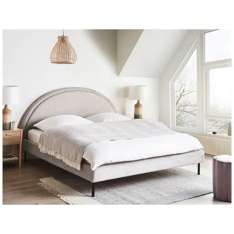 Letto Tessuto Margut 180 X 200 Cm Grigio Chiaro - Foto 1