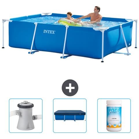 Piscina Fuori Terra - Rettangolo - 260x160x65 Cm - Blu - Include Accessori Coordinati Cb75 - Foto 1