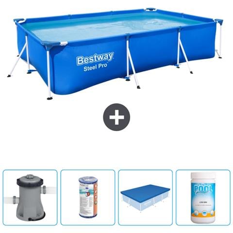 Piscina Fuori Terra - Rettangolo - 300x201x66 Cm - Blu - Include Accessori Coordinati Cb51 - Foto 1