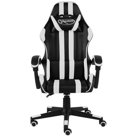 Sedia Da Gaming Nero E Bianco In Similpelle - Foto 1