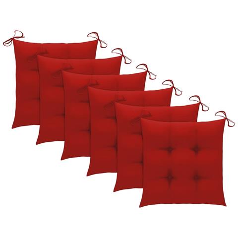 Sedie Da Giardino Con Cuscini 6 Pz In Legno Massello Di Teak - Foto 8