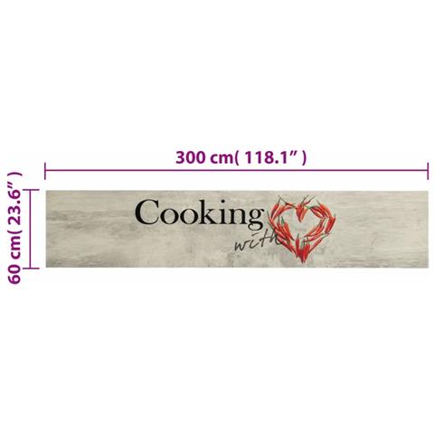 Tappeto Da Cucina Lavabile Cucinare 60x300 Cm In Velluto - Foto 5