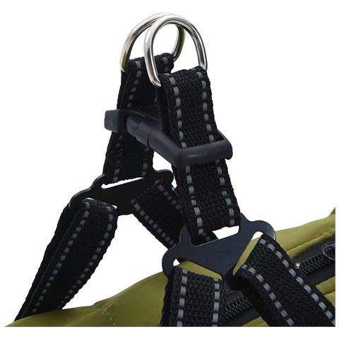 Cappotto Cani Imbracatura Impermeabile Riflettente Verde L24 - Foto 9