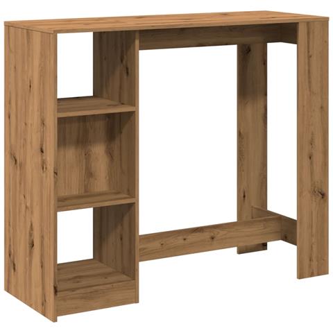 Tavolo Bar con Ripiano Rovere 124x46x103,5 cm Multistrato - Foto 1