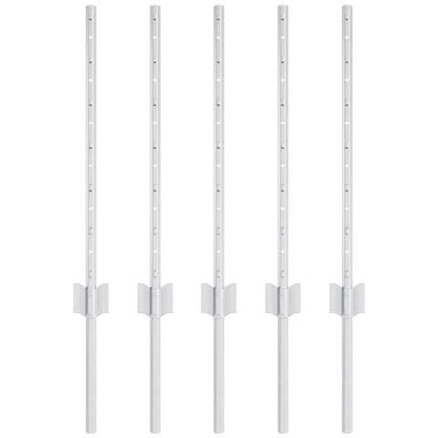 Pali per recinzione 5 pcs U-Channel 60 cm Acciaio galvanizzato - Foto 1