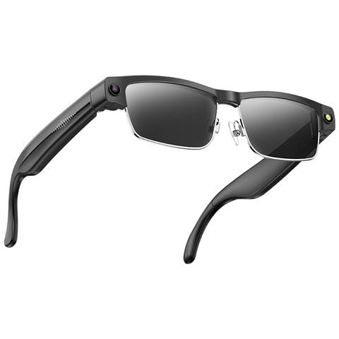 Occhiali Ai Intelligenti (montatura Argento) Con Videocamera Hd E Assistente Vocale Black - Foto 2
