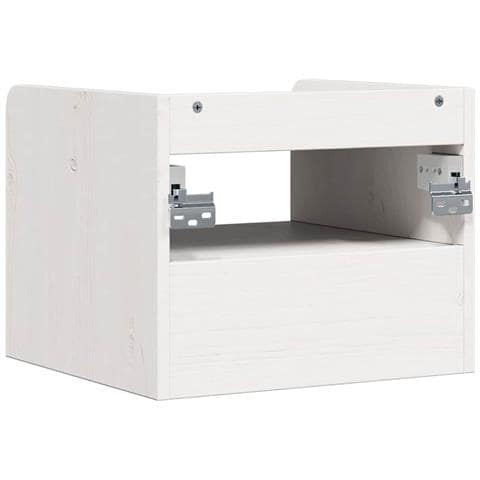 Comodino 2 pcs Bianco 38 x 36 x 29.5 cm Legno di pino massello - Foto 9