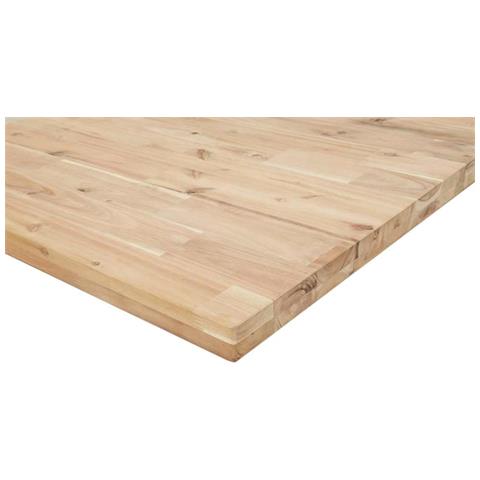 Piano Tavolo Rettangolare 120x70x4cm Legno Massello di Acacia - Foto 9