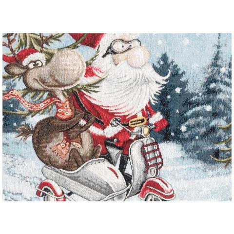 Tovaglia Centrino Runner Tavolo Fantasie Natalizie Centrotavola Cinigliato Made Italy 40x130 Sidecar - Foto 2