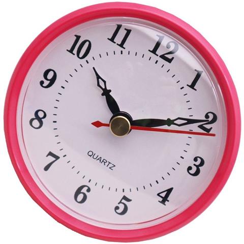 Movimento Orologio Con Cornice Rosa, Quadrante Bianco E Numeri Arabi Neri - Foto 2