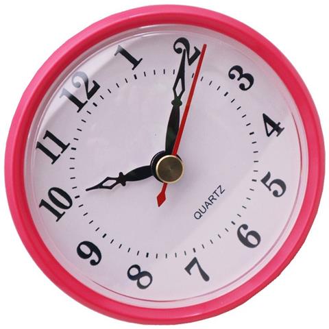 Movimento Orologio Con Cornice Rosa, Quadrante Bianco E Numeri Arabi Neri - Foto 3