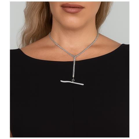 Collana Con Pendente Doppio O Lungo In Argento 90 10µ - Foto 1