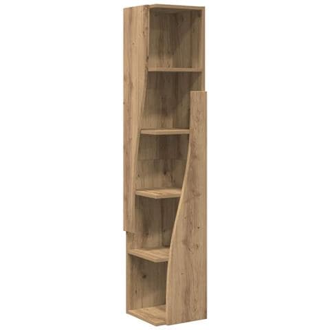 Mobile angolare Bianco 27,5x27x140cm Legno multistrato - Foto 1