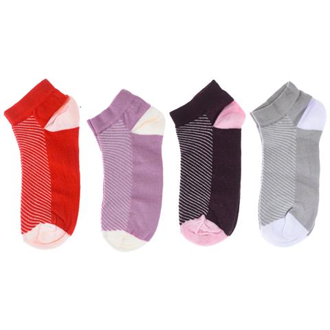 Confezione Da 4 Calzini Alla Caviglia Da Donna, Calzini Corti Da Donna, In Cotone, Stampati. - Foto 1
