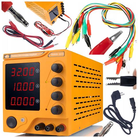 Zasilatore Da Laboratorio Amprush Rares-3210 32v 10a - Alta Precisione E Sicurezza | Display Ad Alta Risoluzione | Set Cavi 50cm - Foto 1
