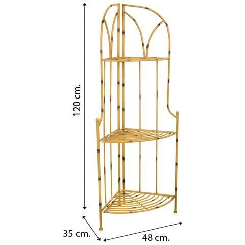 Scaffale In Ferro Battuto Giallo 48x35x120h - Foto 6