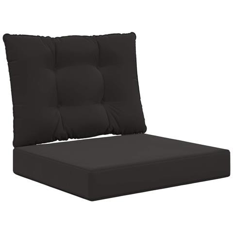 Cuscino per divano da esterno 2 pcs Nero Poliestere - Foto 1