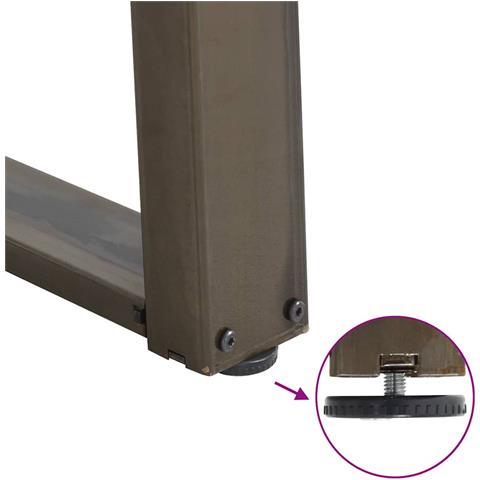 Gambe per Tavolino da Caffè a Forma di U 2 pz Acciaio Naturale 70x (30-31) cm Acciaio - Foto 9