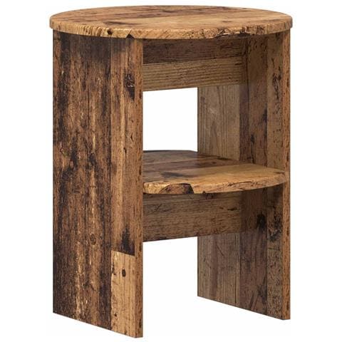 Mobile laterale Legno vecchio Ø40 x 50 cm Legno ingegnerizzato - Foto 1