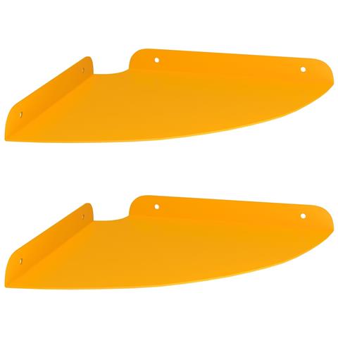 Mensola sospesa 2 pcs Giallo senape 24 x 24 x 2 cm - Foto 1