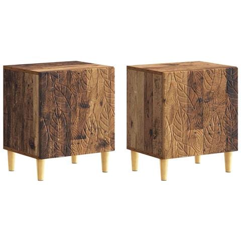Comodino 2 pcs Legno antico 43 x 34,5 x 50 cm - Foto 1