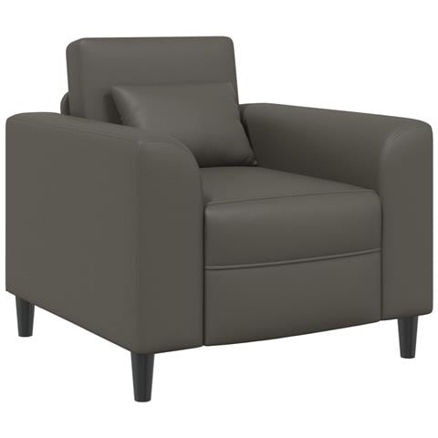 Poltrona Grigio Similpelle - Foto 1