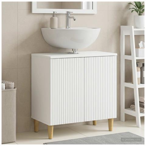 Armadio per Lavabo da Bagno ARNHEM Bianco 59,5 x 31,5 x 59 cm - Foto 2