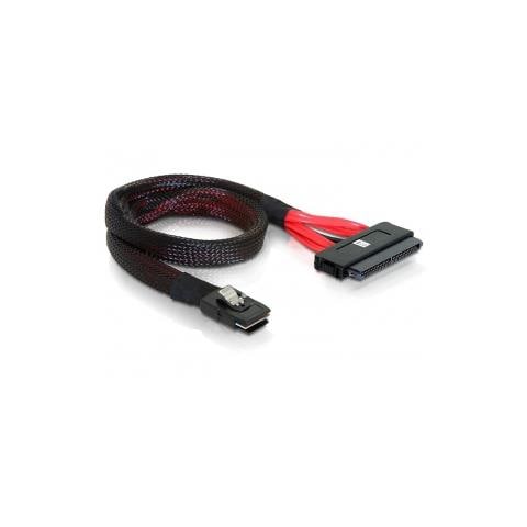 83056, SAS 36-pin, SAS 32-pin, Maschio / maschio, Nero, 0,5m - Foto 1