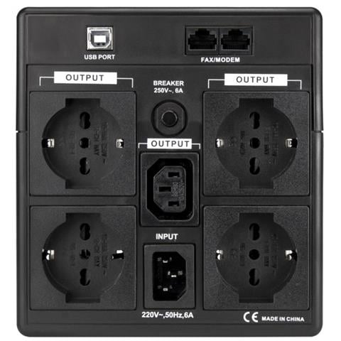 Gruppo di Continuità UPS UPS2000VA-PRO 2000 VA / 1025W 4 Prese Schuko - Foto 3