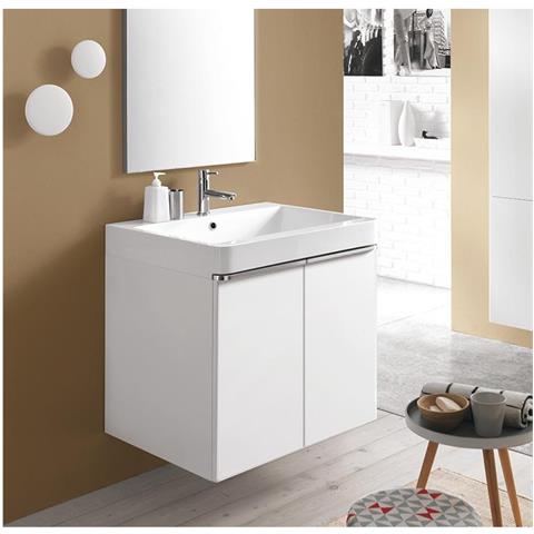 Mobiletto Lavatoio   Collezione Round A 2 Ante - 60 Cm Bianco A Magazzino - Foto 3