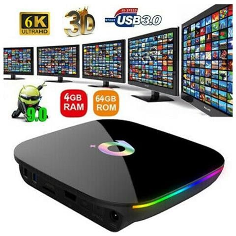 Tv Box Android 9.0 Q Plus 4gb Ram +64 Gb Rom Smart Tv Netflix Youtube Facebook Cw488 - Foto 1