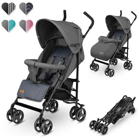 Elia Passeggino Leggero Pieghevole Zanzariera Coprigambe Parapioggia Blocco Ruote Da 6 Mesi Fino 15 Kg Grigio - Foto 1