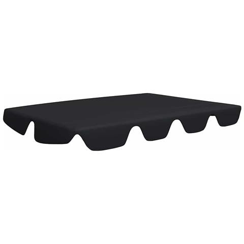 Baldacchino per Dondolo Giardino Nero 150/130x105/70 cm - Foto 1