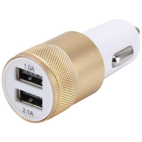 Caricabatterie Da Auto Csm9177 Per Accendisigari Usb Dual 3a 1a + 2.1a Gold Per Smartphone - Foto 1