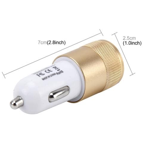 Caricabatterie Da Auto Csm9177 Per Accendisigari Usb Dual 3a 1a + 2.1a Gold Per Smartphone - Foto 2