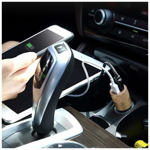 Caricabatterie Da Auto Csm9177 Per Accendisigari Usb Dual 3a 1a + 2.1a Gold Per Smartphone - Foto 4
