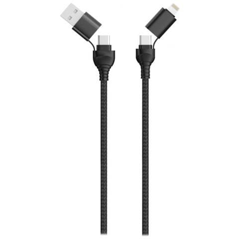 797369 Cavo Usb 1,2 M Usb A /usb C Usb C /lightning Nero - Foto 1