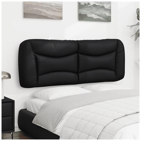 Cuscino Testiera Nero 120 cm in Similpelle - Foto 2