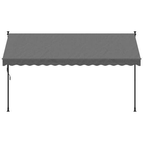 Tenda Da Sole Retrattile Antracite 350x150 Cm Tessuto E Acciaio - Foto 3