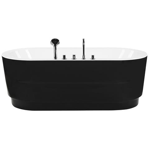 Vasca Da Bagno Freestanding Empresa Con Accessori 170 X 80 Cm Nero - Foto 2