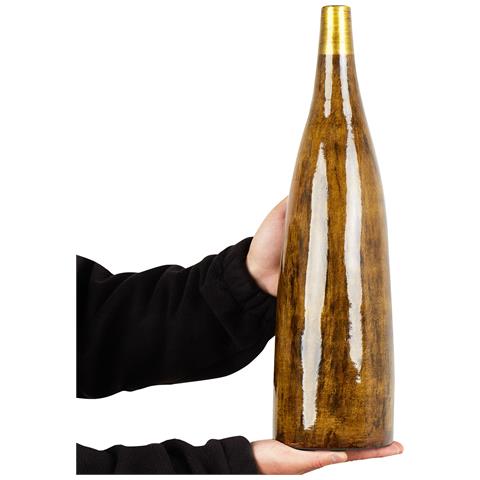 Vaso Da Fiori Burgos Realizzato A Mano Ceramica Marrone - Foto 2